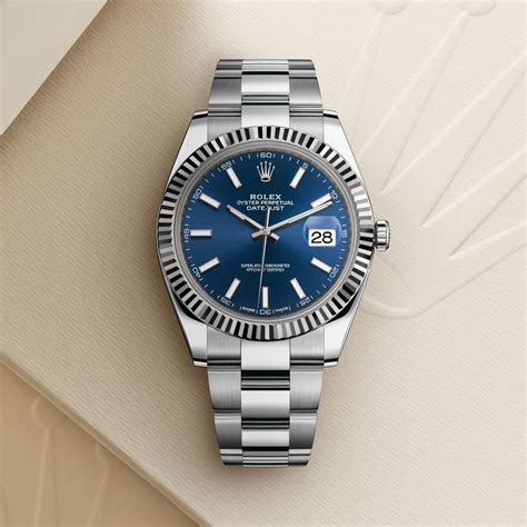 rolex datejust oyster 41 mm oystersteel and white gold